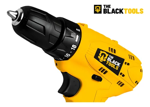 Parafusadeira Furadeira The Black Tools TB12A 3/8 a Bateria Cor Amarelo Frequência 60Hz - Imagem 4